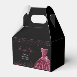 Caja Para Regalos Plum Purple Dress Faux Glitter Quinceanera