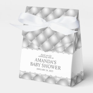 Caja Para Regalos Plumas de Glamour con Plata y Diamantes