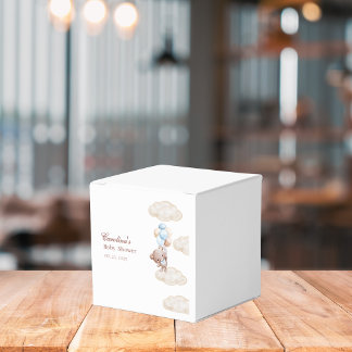 Caja Para Regalos podemos esperar a la ducha de bebé azul acuarela