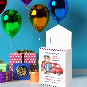 Caja Para Regalos Podemos Esperar A La Entrega Especial Baby Shower