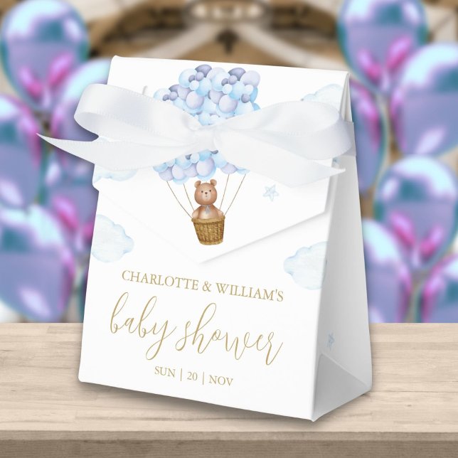 Caja Para Regalos Podemos Esperar A Teddy Bear Blue Boy Baby Shower (Subido por el creador)