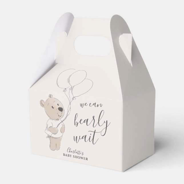 Caja Para Regalos Podemos Esperar. | Teddy Bear Baby Shower (Front Side)