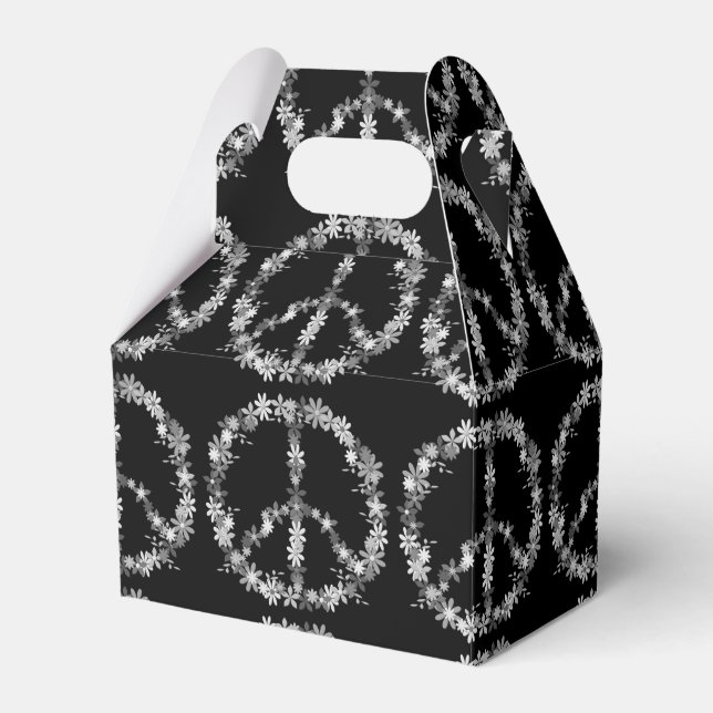 Caja Para Regalos Poder floral de símbolo de paz (Front Side)