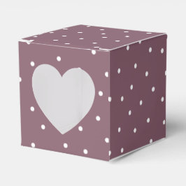 Caja Para Regalos Polka blanco púrpura punto matrimonio romántico cl