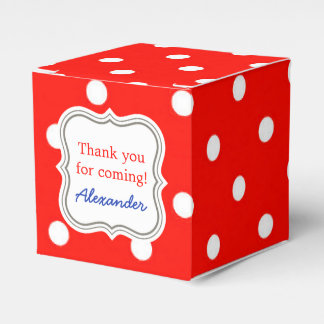 Caja Para Regalos Polka blanco y rojo punto glamour moderno lindo
