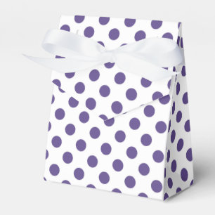 Caja Para Regalos Polka ultravioleta sobre blanco