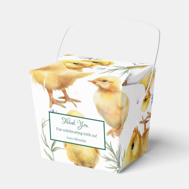 Caja Para Regalos Pollo 1er cumpleaños Animales de granja Cumpleaños (Front Side)