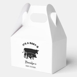 Caja Para Regalos Pollo de cerdo de vaca BabyQ Baby Shower Blanco ne