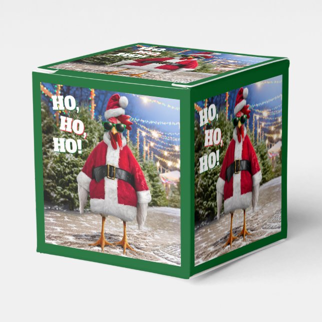 Caja Para Regalos Pollo de Santa (Costado Anverso)