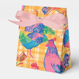 Caja Para Regalos Pollos en fondo amarillo revisado