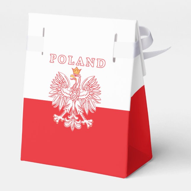 Caja Para Regalos Polonia Con Águila Polaca Roja (Reverso)