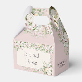 Caja Para Regalos Polvoriento acuarela floral rosa