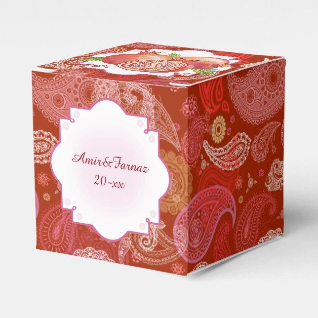 Caja Para Regalos Pomegranate Happy Yalda (Costado Anverso)