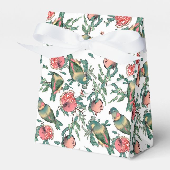 Caja Para Regalos Pomegranato y Aves Aves (Front Side)