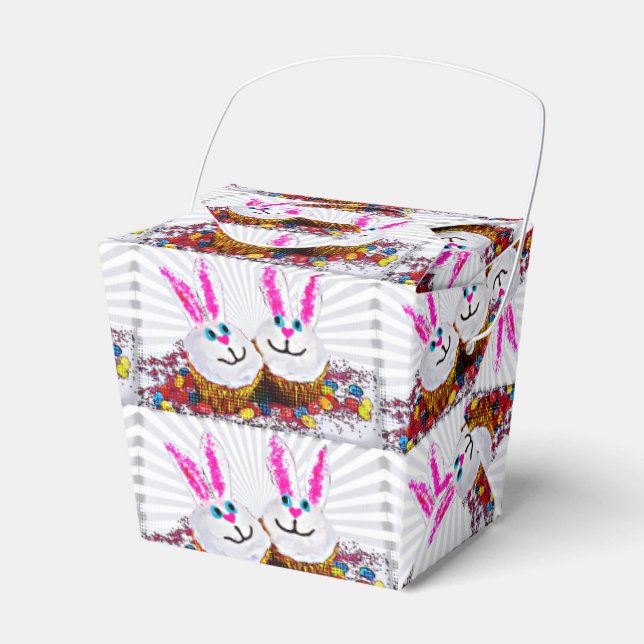 Caja Para Regalos Pop Art Easter Bungalows Cupcakes (Front Side)