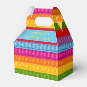 Caja Para Regalos Pop it Rainbow Colorful Birday Party