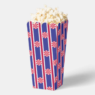 Caja Para Regalos Popcorn de menta blanca y azul divertida y diverti