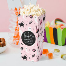 Popcorn Pink Halloween Birday Party