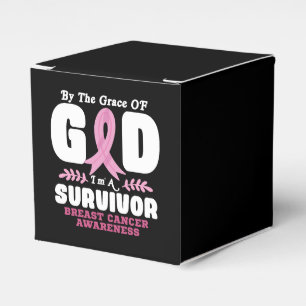 Caja Para Regalos Por la gracia de Dios soy un sobreviviente de cánc