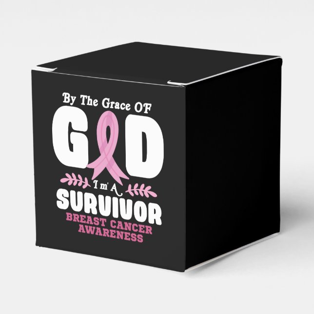 Caja Para Regalos Por La Gracia Dios Soy Un Sobreviviente De Cáncer  (Costado Anverso)