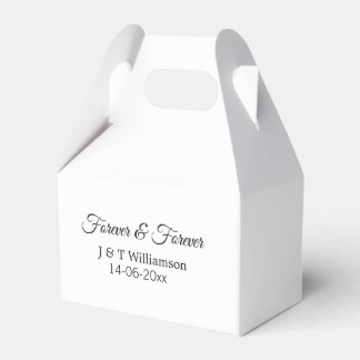 Caja Para Regalos Por siempre & por siempre agregar nombre de la par