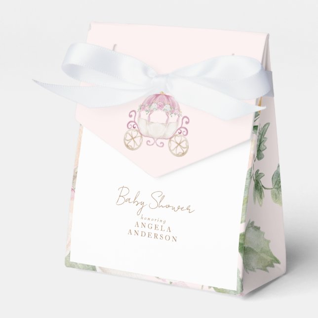 Caja Para Regalos Porte de Princesa Rubor de Baby Shower (Front Side)