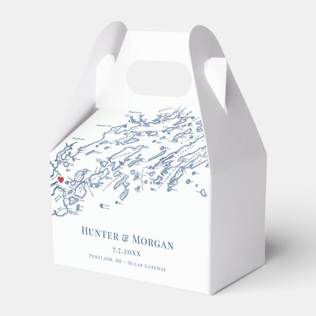 Caja Para Regalos Portland Maine Destination Wedding Elegant (Front Side)
