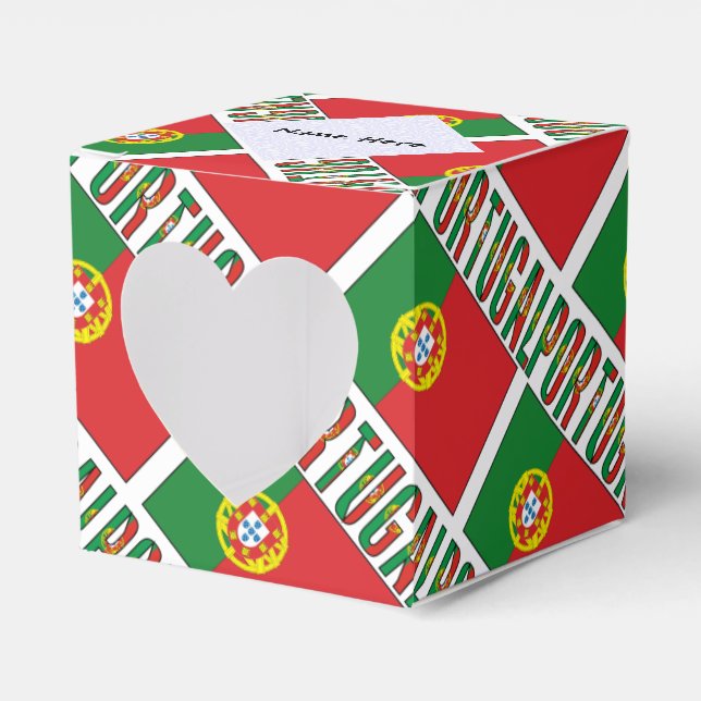 Caja Para Regalos Portugal Bandera portuguesa con azulejos personali (Anverso)