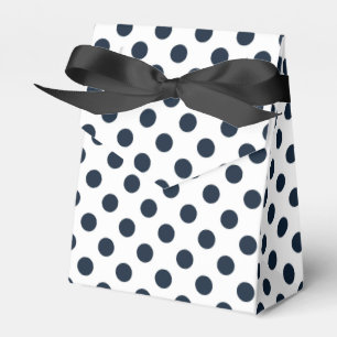 Caja Para Regalos Pos de polka azul marino oscuro