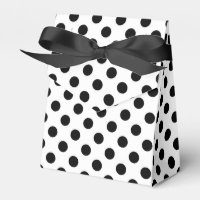 Pos de polka negro sobre blanco