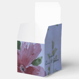 Caja Para Regalos Precioso acuarela de color burdeos y azul