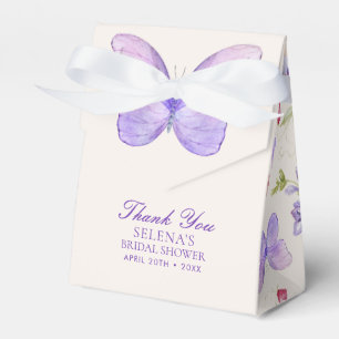Caja Para Regalos Precioso Cumpleaños Nupcial de Mariposas Moradas