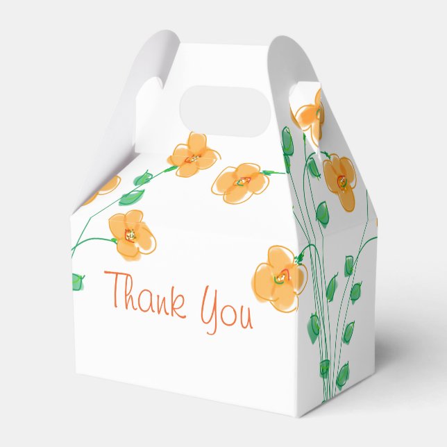 Caja Para Regalos Precioso Pequeño Peach Flor Favor De Invitado (Reverso)