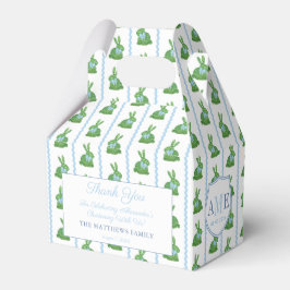 Caja Para Regalos Preppy Boxwood Bunny RicRac Boy Christening Fiesta