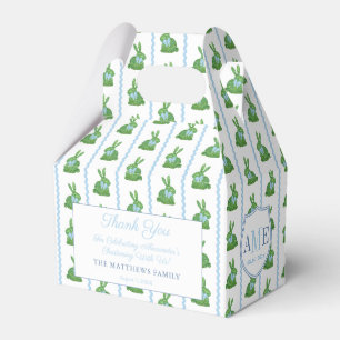 Caja Para Regalos Preppy Boxwood Bunny RicRac Boy Christening Fiesta
