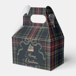 Caja Para Regalos Preppy Tartan Plaid Christmas Party Favor Boxes