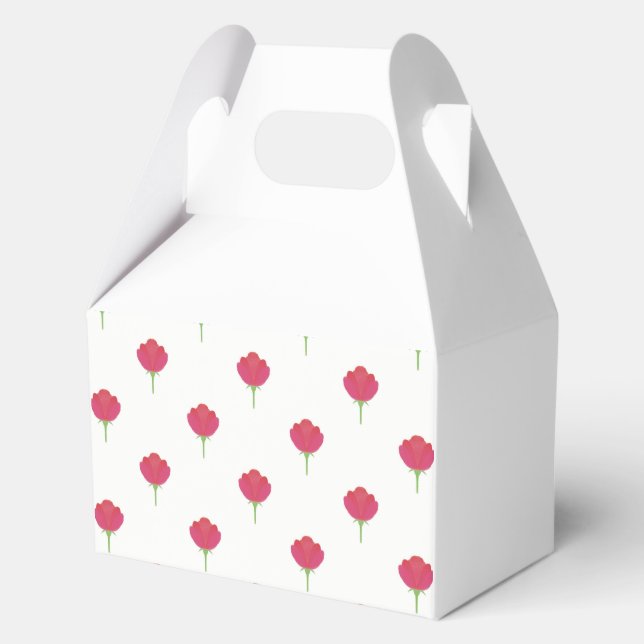 Caja Para Regalos Pretty lush pink tulips pattern (Anverso)