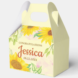 Caja Para Regalos Pretty Sunflower Baby Shower  5"w x 3"l x 6.5"h