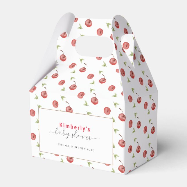 Caja Para Regalos Primavera acuarela Cherry Sweet Baby Shower (Front Side)