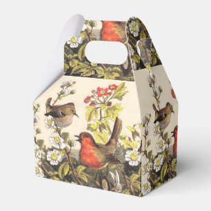 Caja Para Regalos Primavera Robin Birds Red Birds