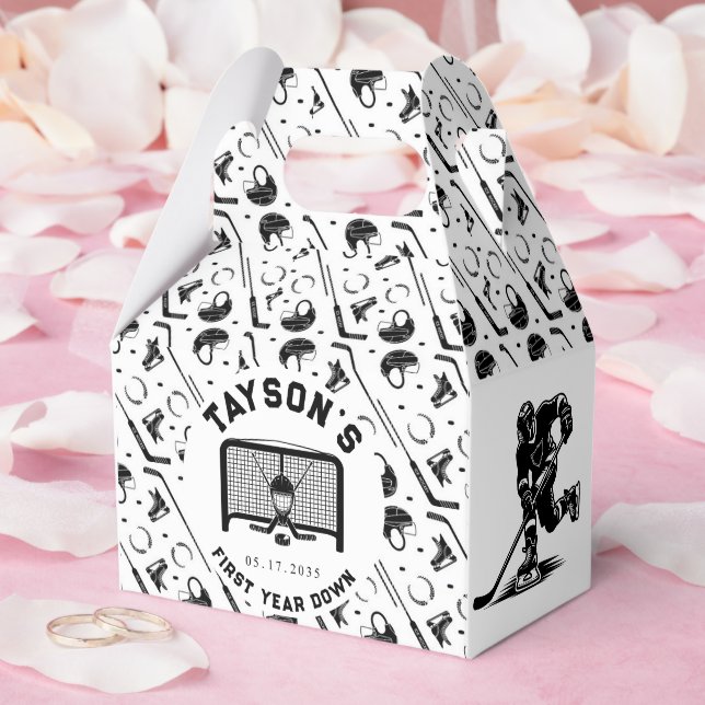 Caja Para Regalos Primer año y primer cumpleaños de hockey (Boda)