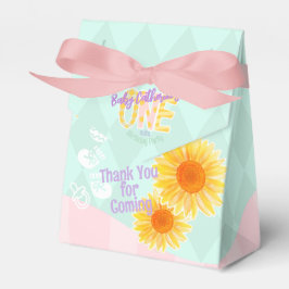 Caja Para Regalos Primer cumpleaños de Cute Sunflower