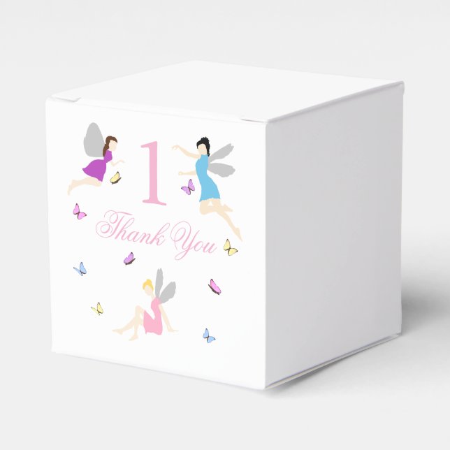 Caja Para Regalos Primer cumpleaños de hada (Costado Anverso)