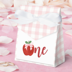 Caja Para Regalos Primer cumpleaños de la mancha rosa de la manzana