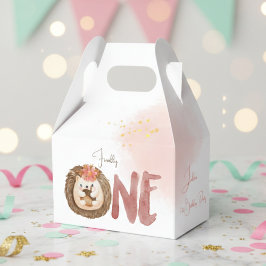 Caja Para Regalos Primer cumpleaños de la red de acuarela