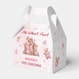 Caja Para Regalos Primer cumpleaños de los Navidades de la Casa Rosa