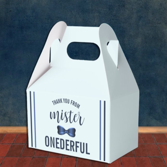 Caja Para Regalos Primer cumpleaños de Mister OneMaravilloso Bow Tie (Subido por el creador)