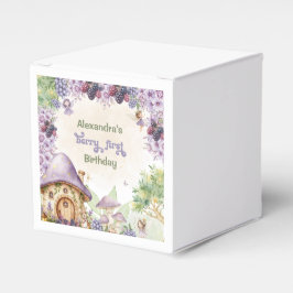 Caja Para Regalos Primer cumpleaños de Purple Fairy First Berry