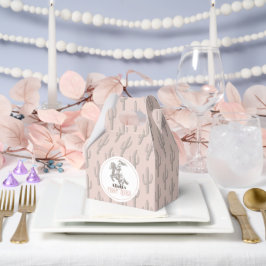 Caja Para Regalos Primer cumpleaños de Rodeo Chica Occidental Rosa