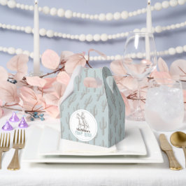 Caja Para Regalos Primer cumpleaños de Rodeo Cowboy Western Blue